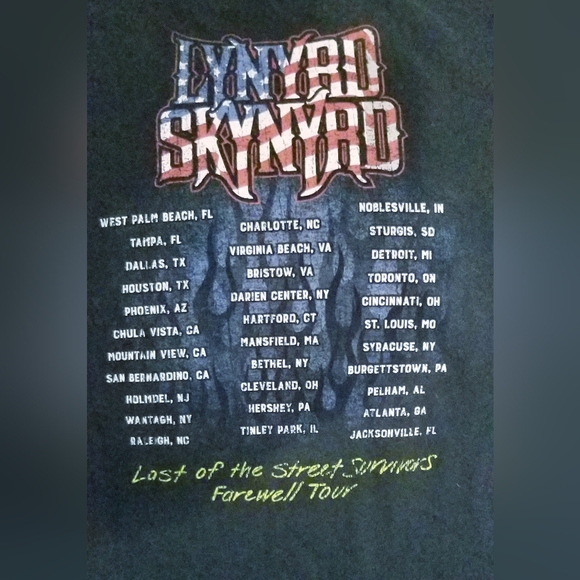 Lynyrd Skynyrd Last of the Street Survivors Farewell Tour Concert T-Shirt Size M - Picture 4 of 7